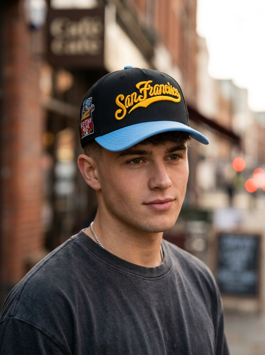 New Era SF Giants Black & Blue 9FORTY Script Cap
