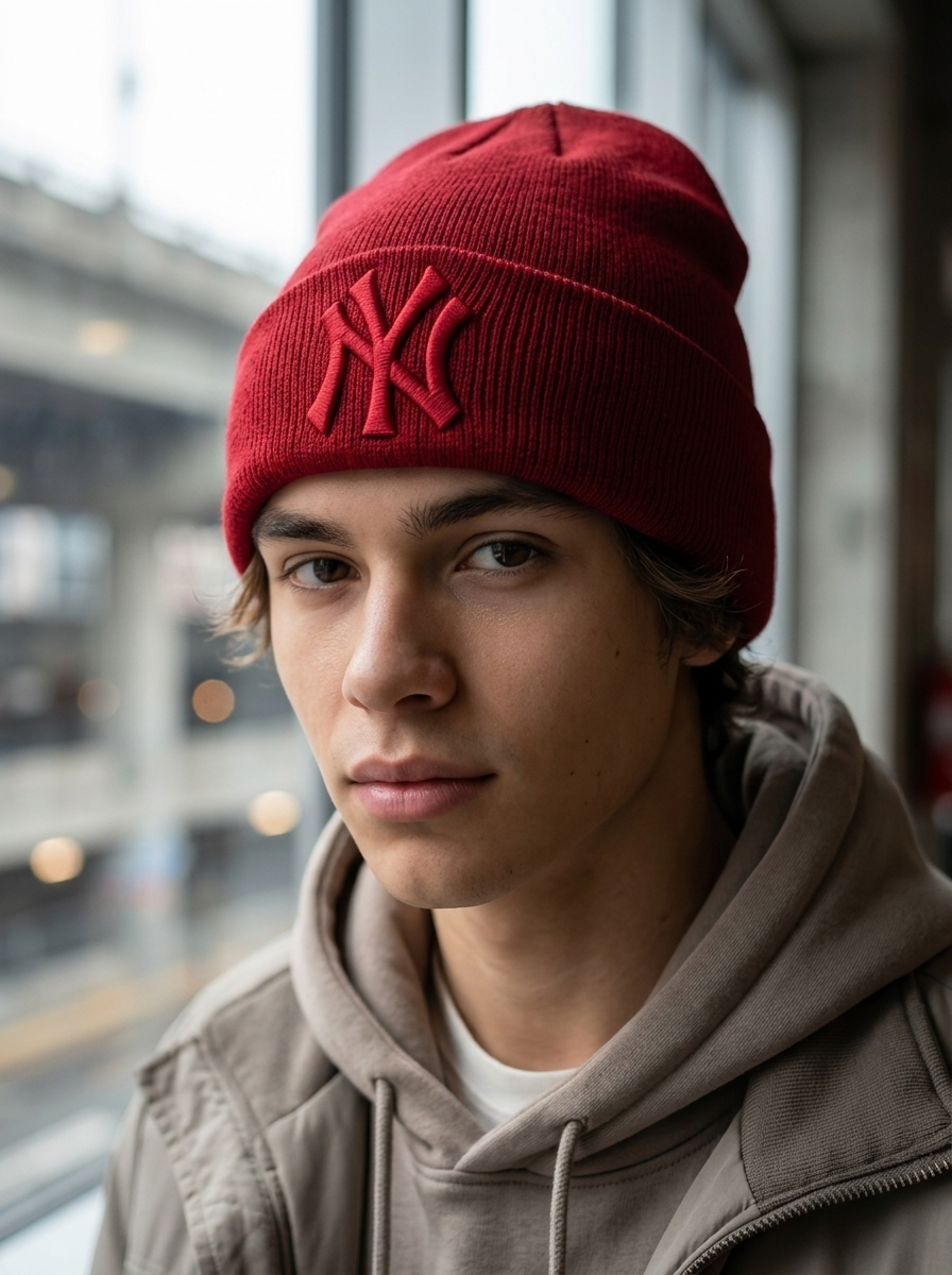 New Era New York Yankees Red Cuff Beanie