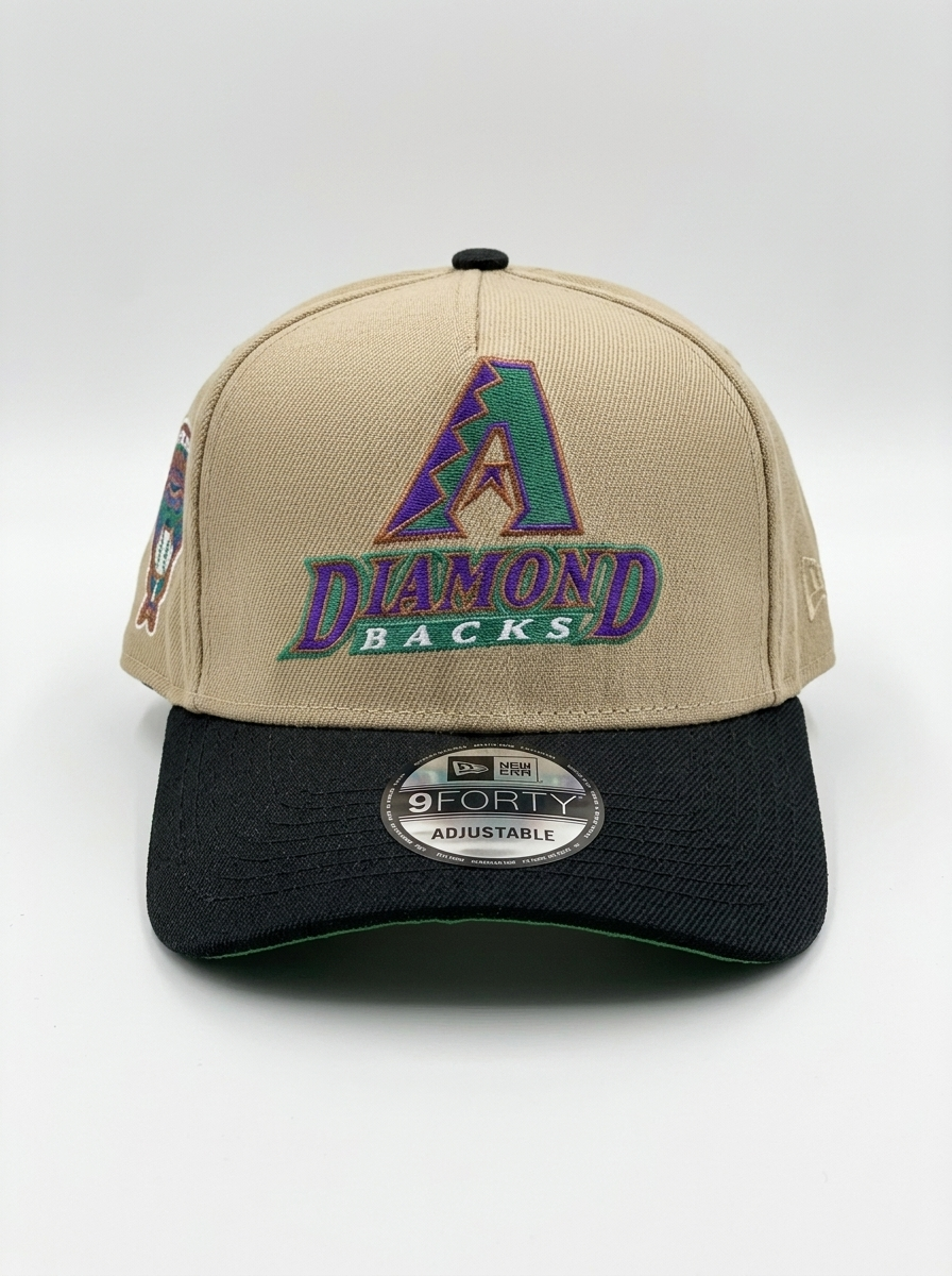 New Era Arizona Diamondbacks 9FORTY Adjustable Khaki & Black Cap