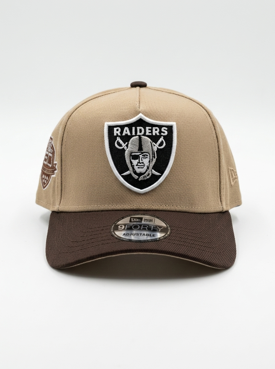 New Era Raiders 9FORTY Adjustable Cap Khaki & Brown