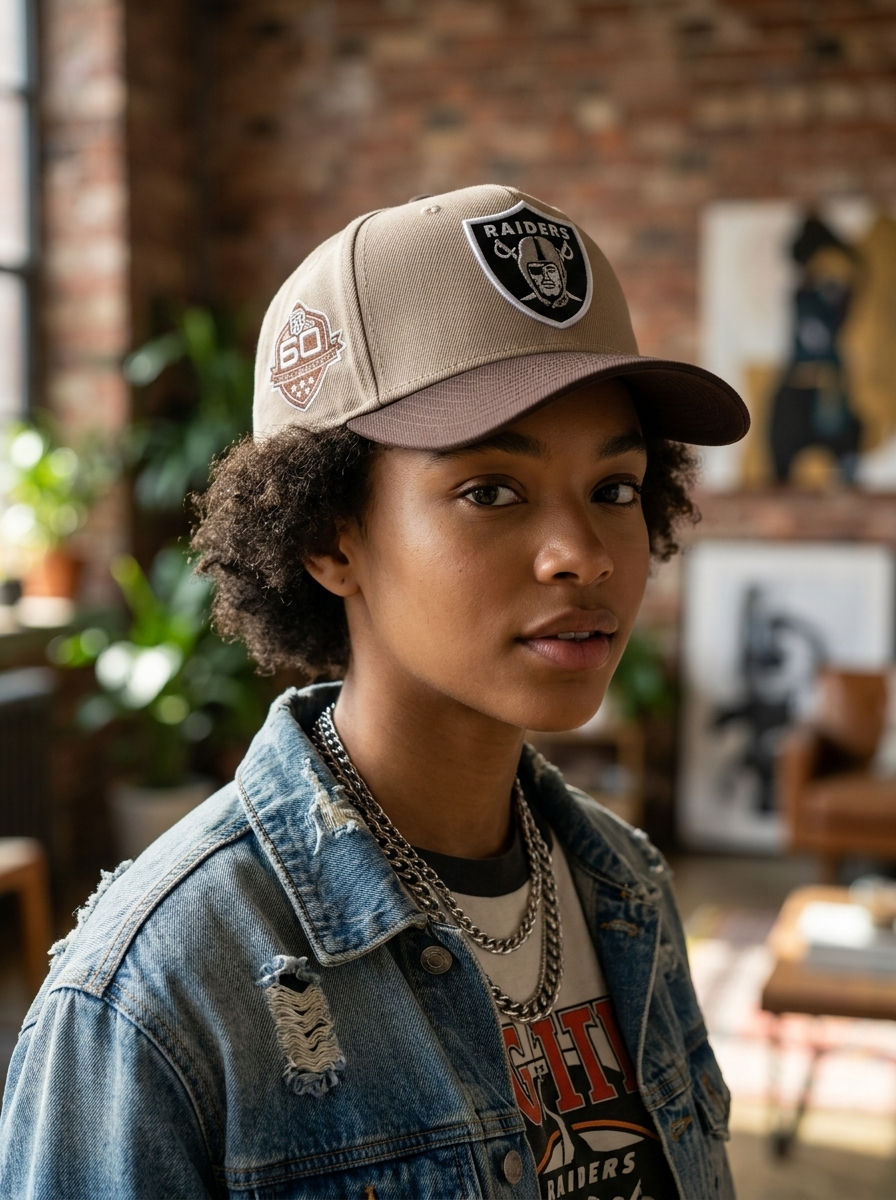 New Era Raiders 9FORTY Adjustable Cap Khaki & Brown