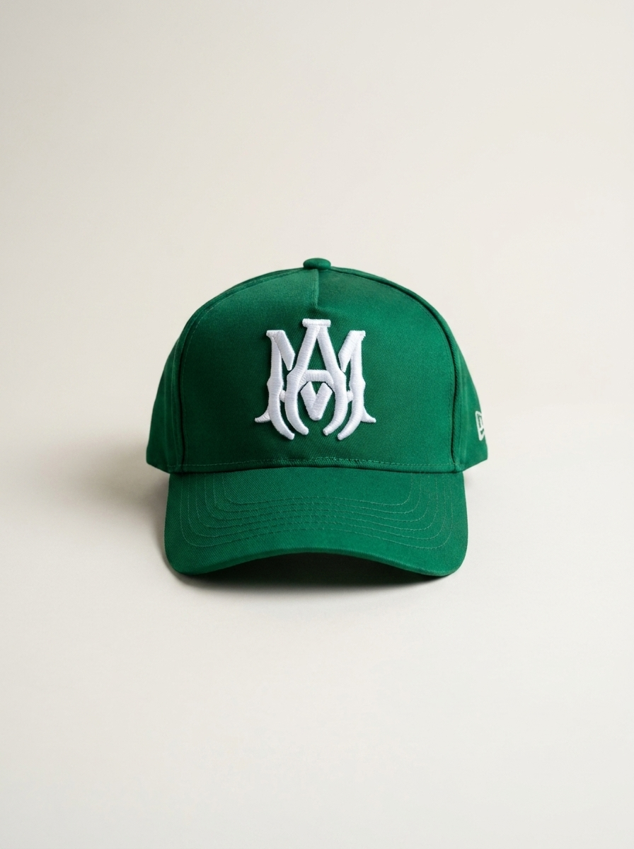Men's Logo Canvas Trucker Hat - Green/White