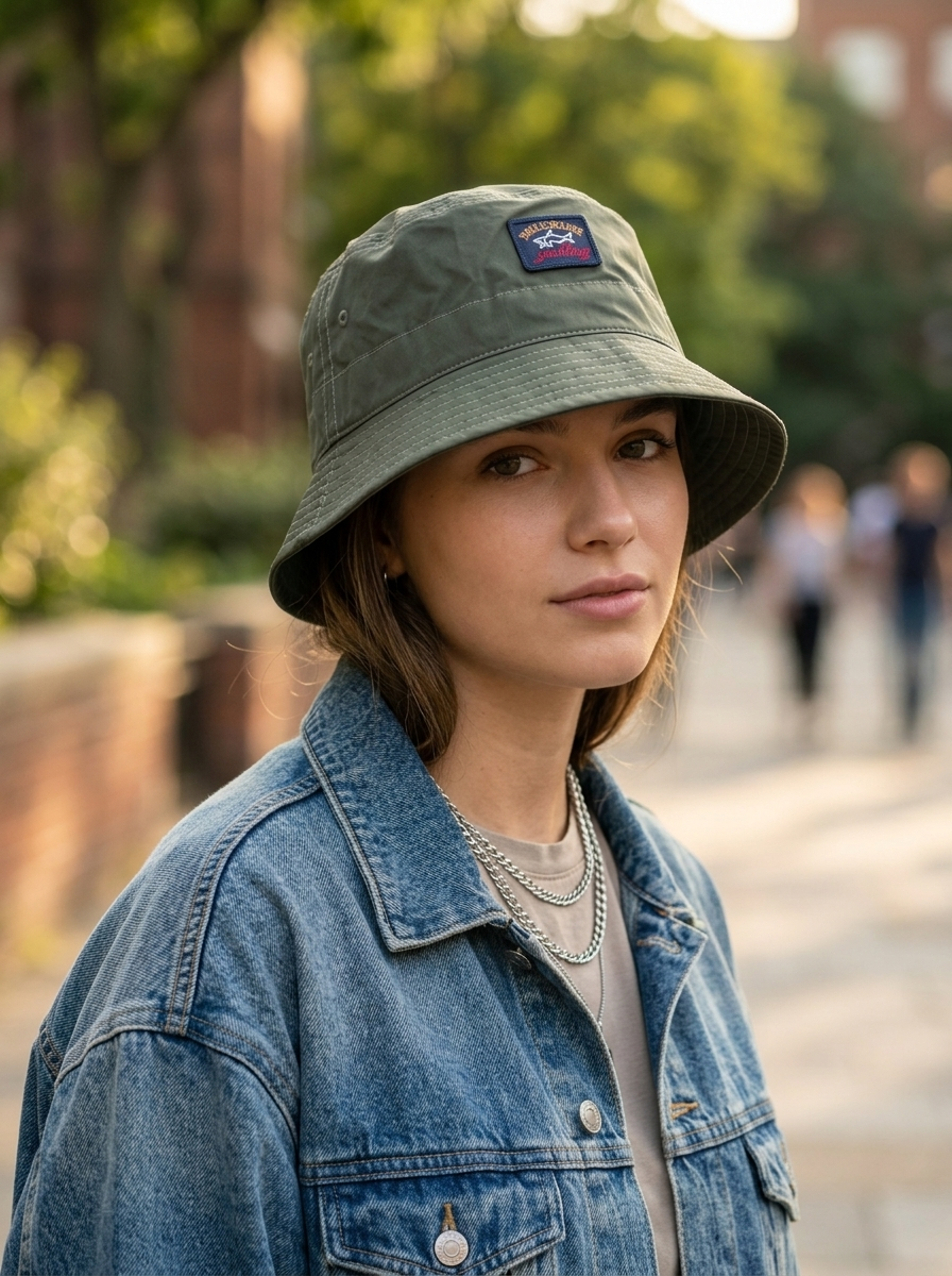 Paul & Shark Yachting Heritage Bucket Hat Olive