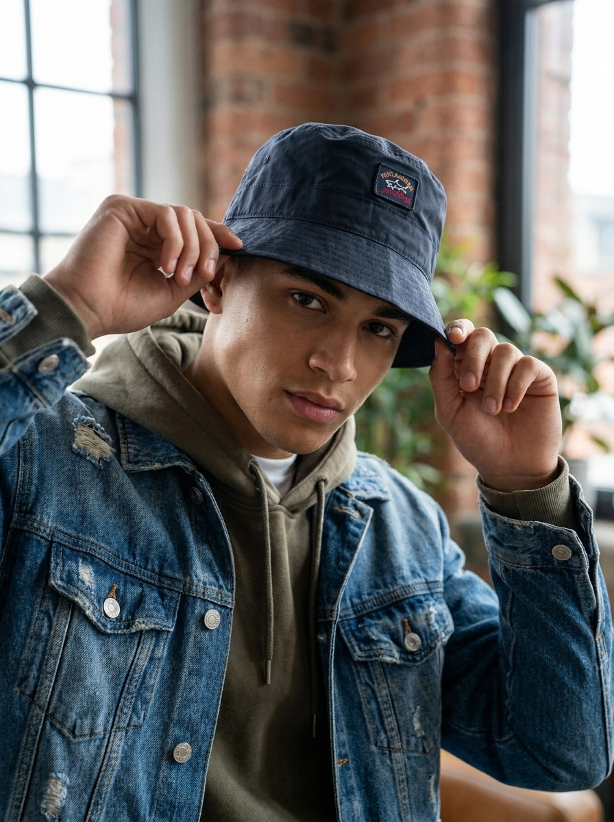 Paul & Shark Yachting Navy Blue Bucket Hat