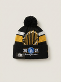 New Era Black LA Dodgers 2024 Champions Knit Pom Beanie