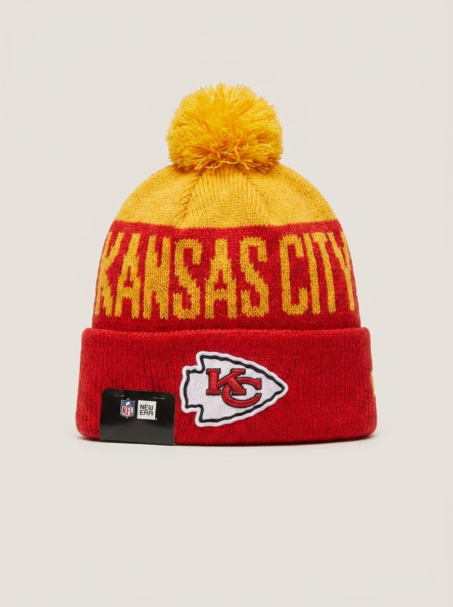 New Era Kansas City Chiefs Red & Gold Winter Hat