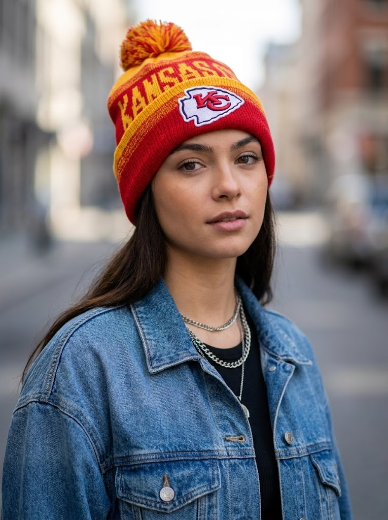 New Era Kansas City Chiefs Red & Gold Winter Hat
