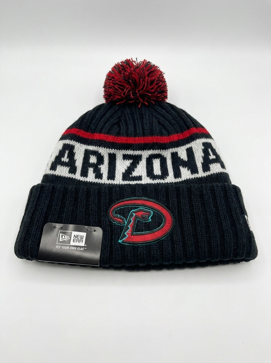 New Era Black Arizona Diamondbacks Knit Pom Beanie