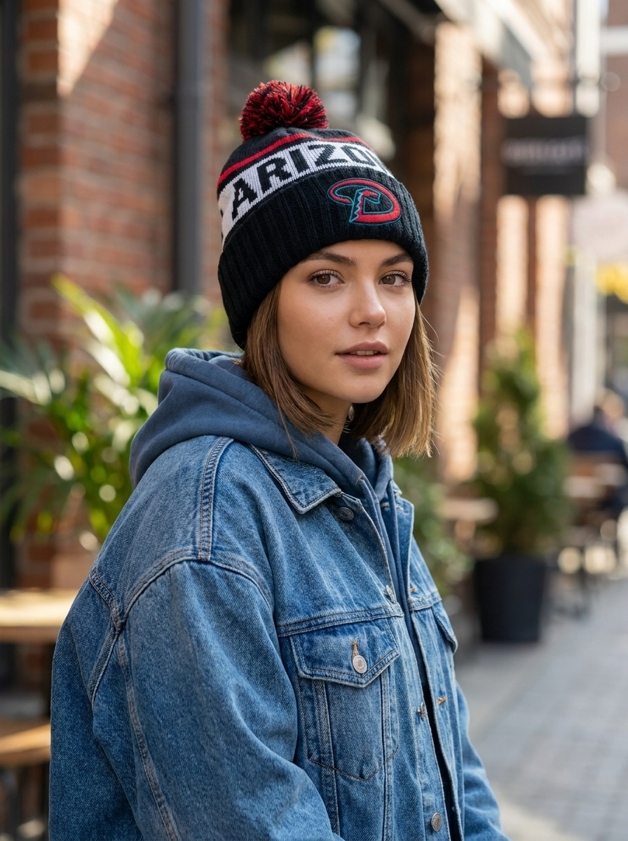 New Era Black Arizona Diamondbacks Knit Pom Beanie