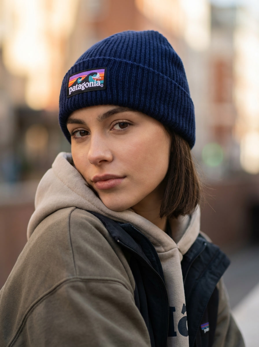Patagonia Everyday Ribbed Knit Beanie Navy Blue