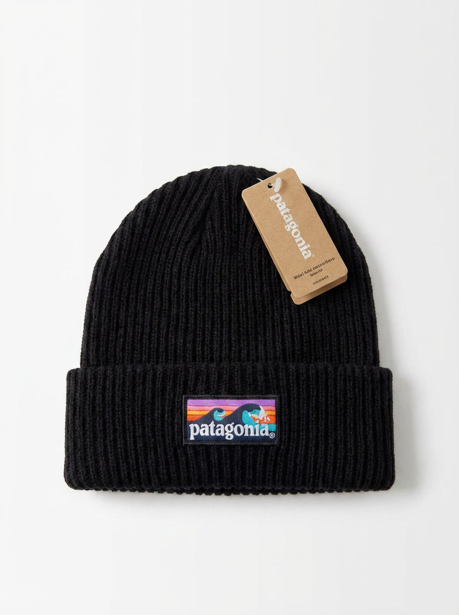 Patagonia Fisherman’s Rolled Beanie – Black Wave