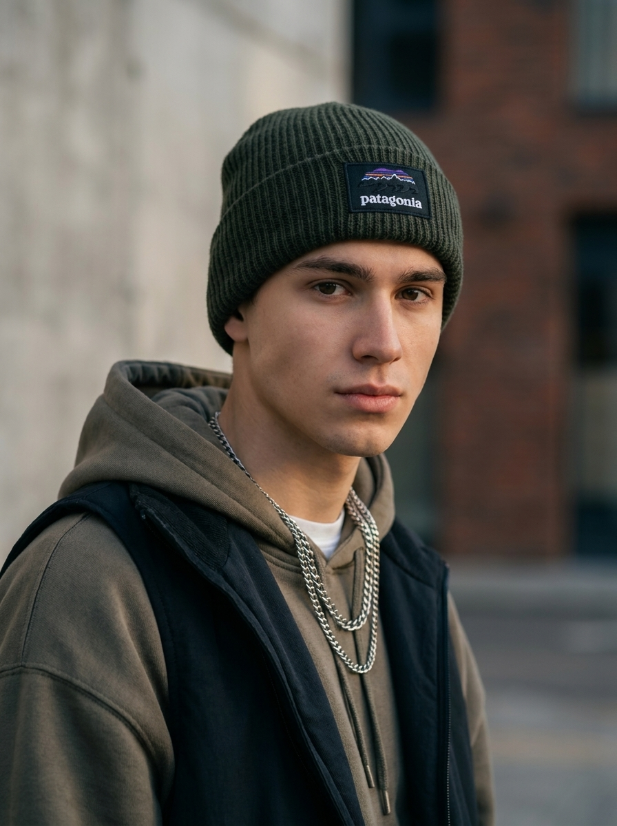 Patagonia Fisherman's Rolled Beanie Industrial Green