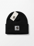Carhartt Signature Logo Knit Hat Beanie Black