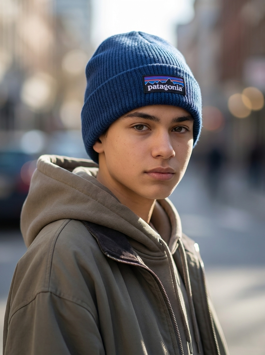 Patagonia Fisherman’s Rolled Beanie Classic Navy Blue