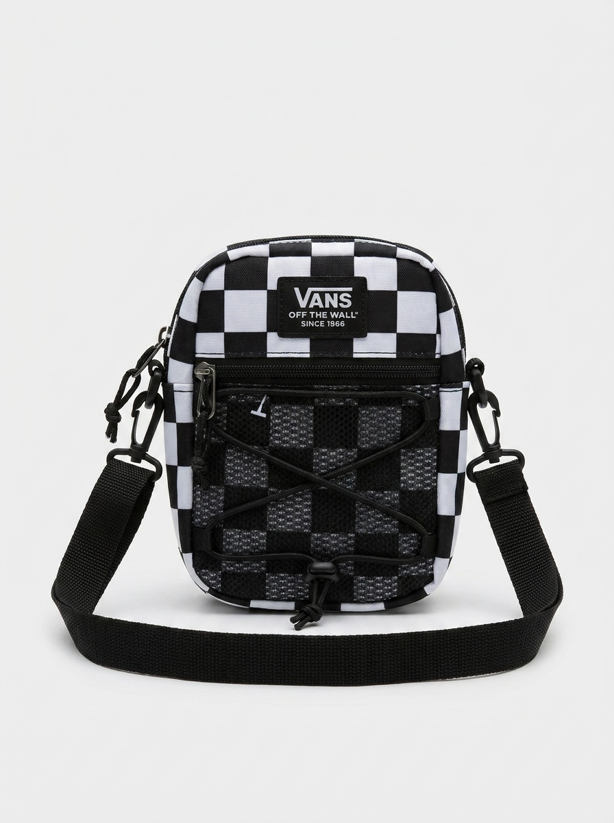 Vans Checkerboard Crossbody Bag with Mesh Pocket