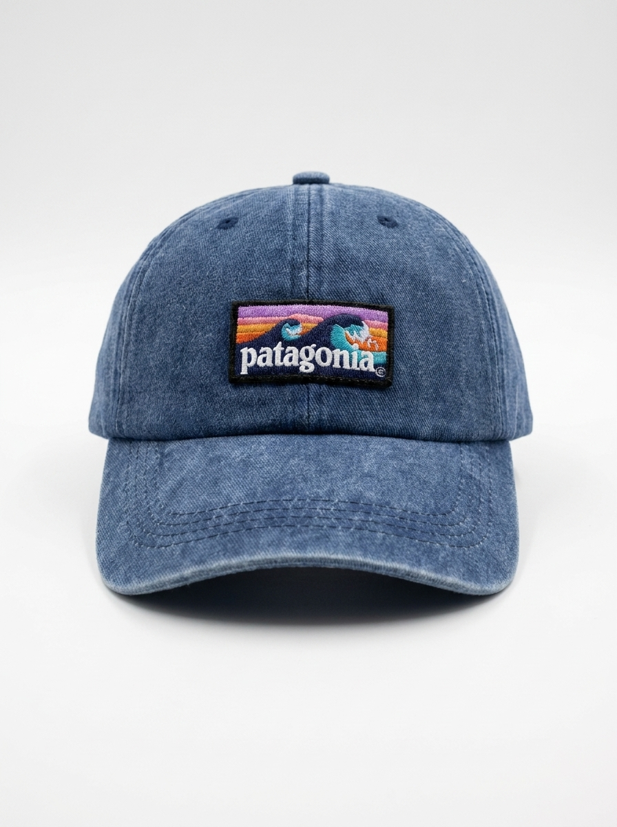 Patagonia Washed Denim Wave Logo Baseball Cap