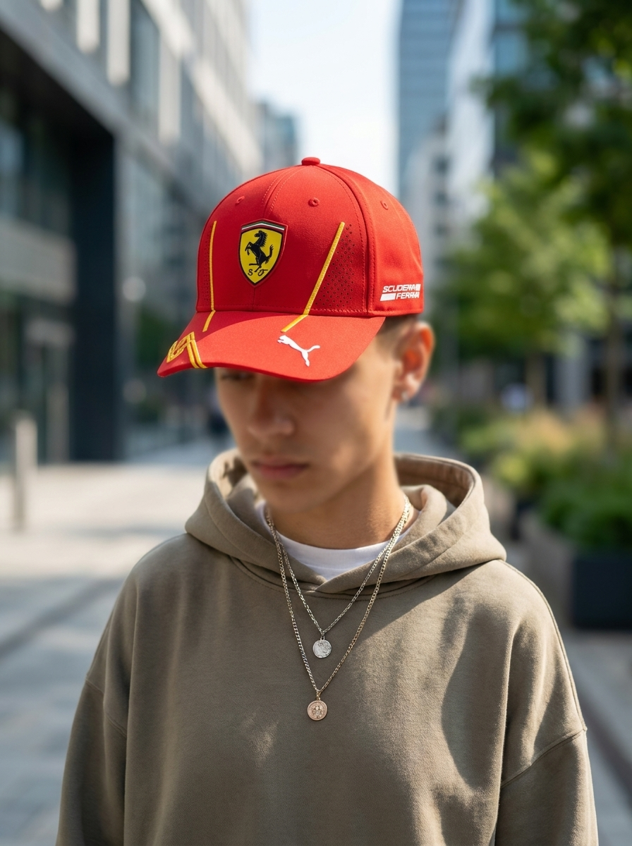 Puma x Ferrari Red Formula 1 Team Baseball Cap