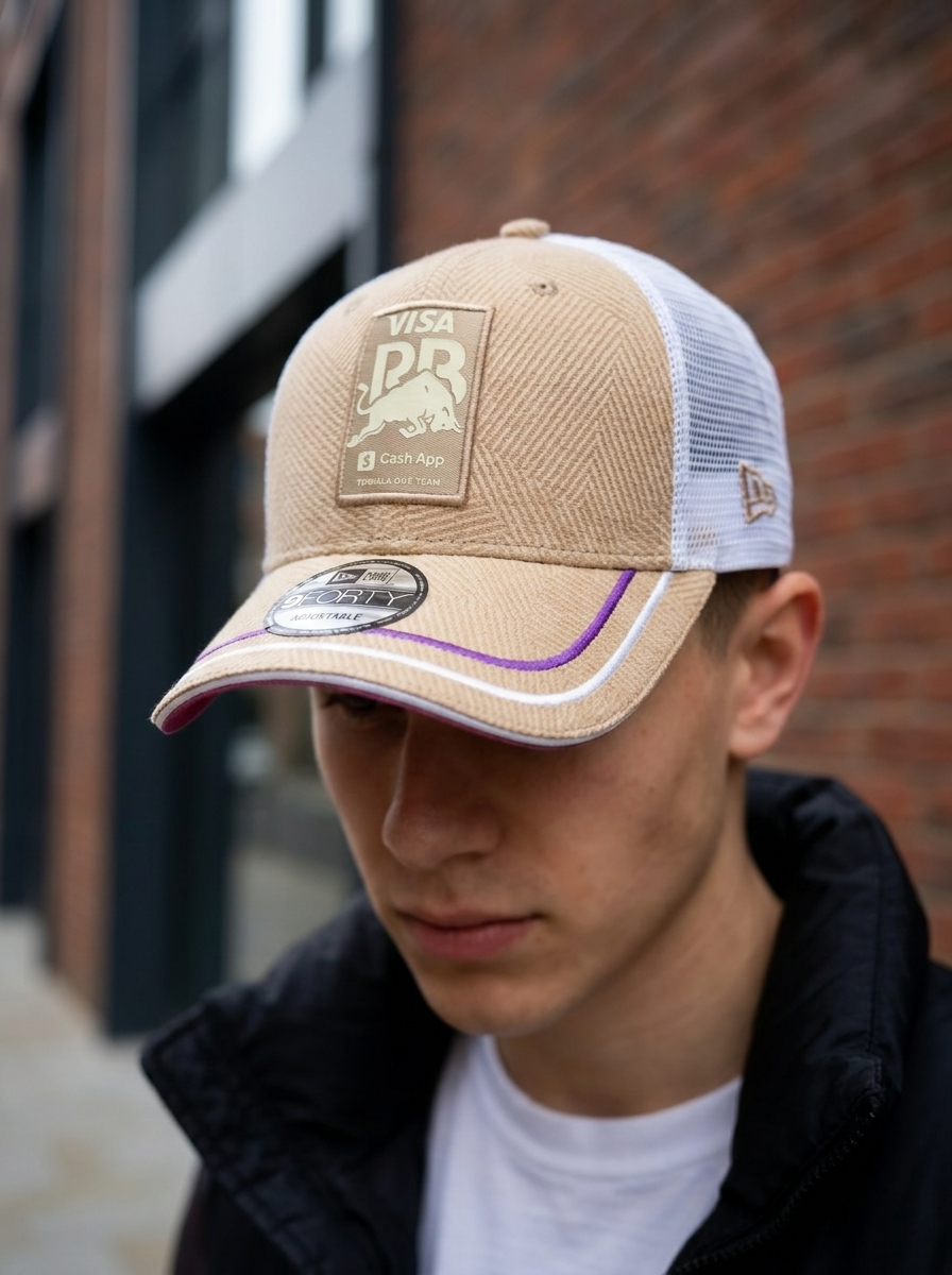 New Era Beige Visa Cash App RB Trucker Cap