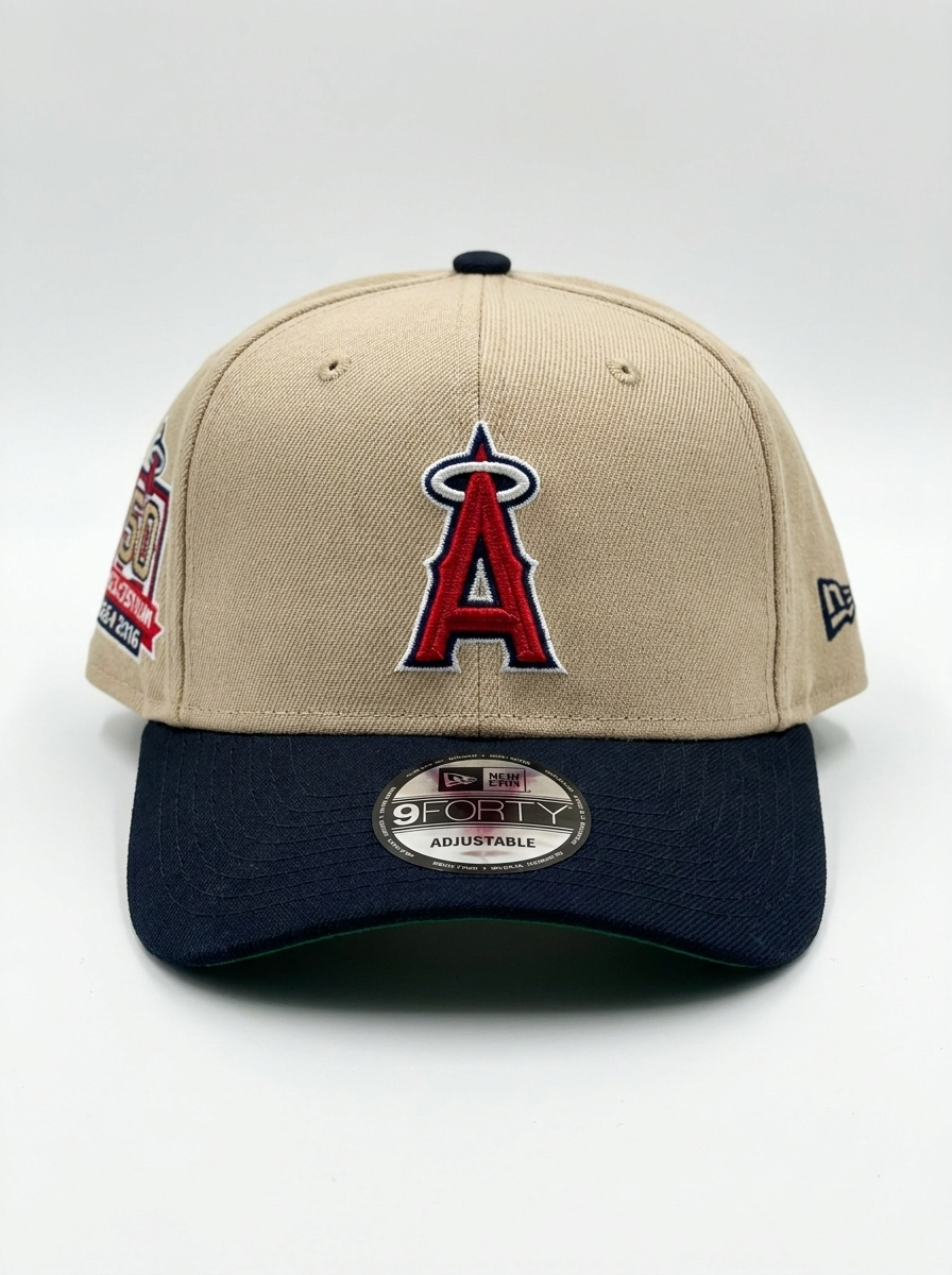 New Era Angels Khaki & Navy 9FORTY Snapback Hat