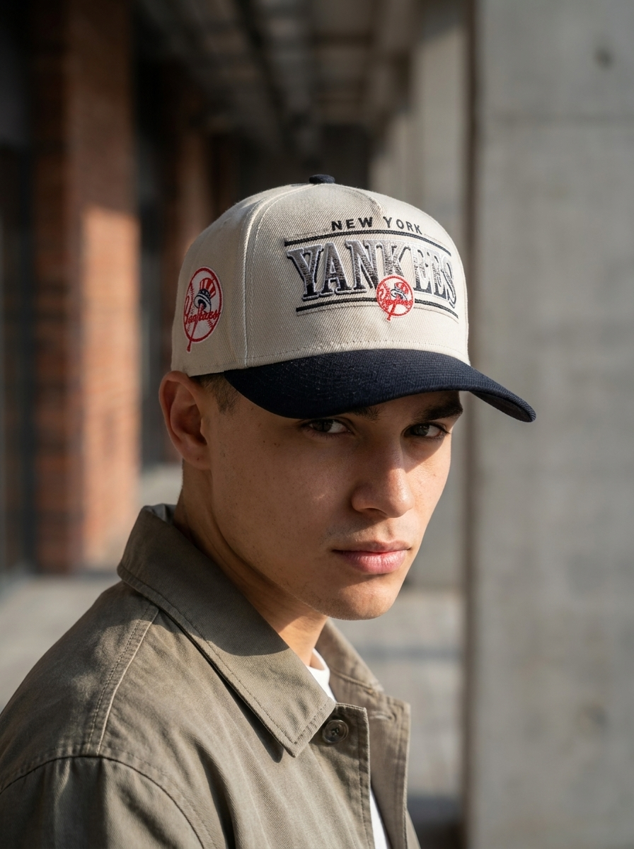 New Era NY Yankees Vintage Script Adjustable Baseball Cap