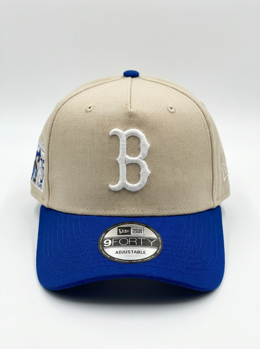 New Era 9FORTY Boston Red Sox Beige Crown Snapback Cap