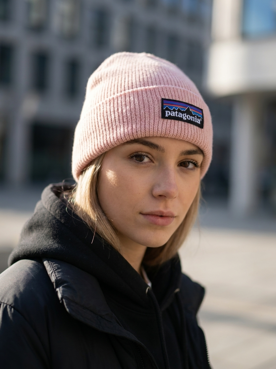 Patagonia Fishermans Pastel Rose Rolled Beanie