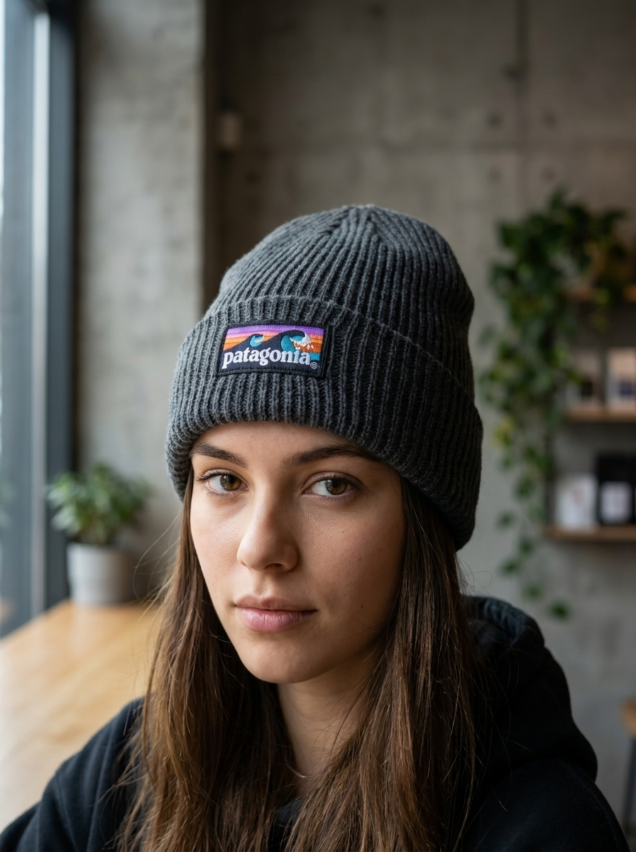 Patagonia Grey Fisherman’s Rolled Beanie One Size