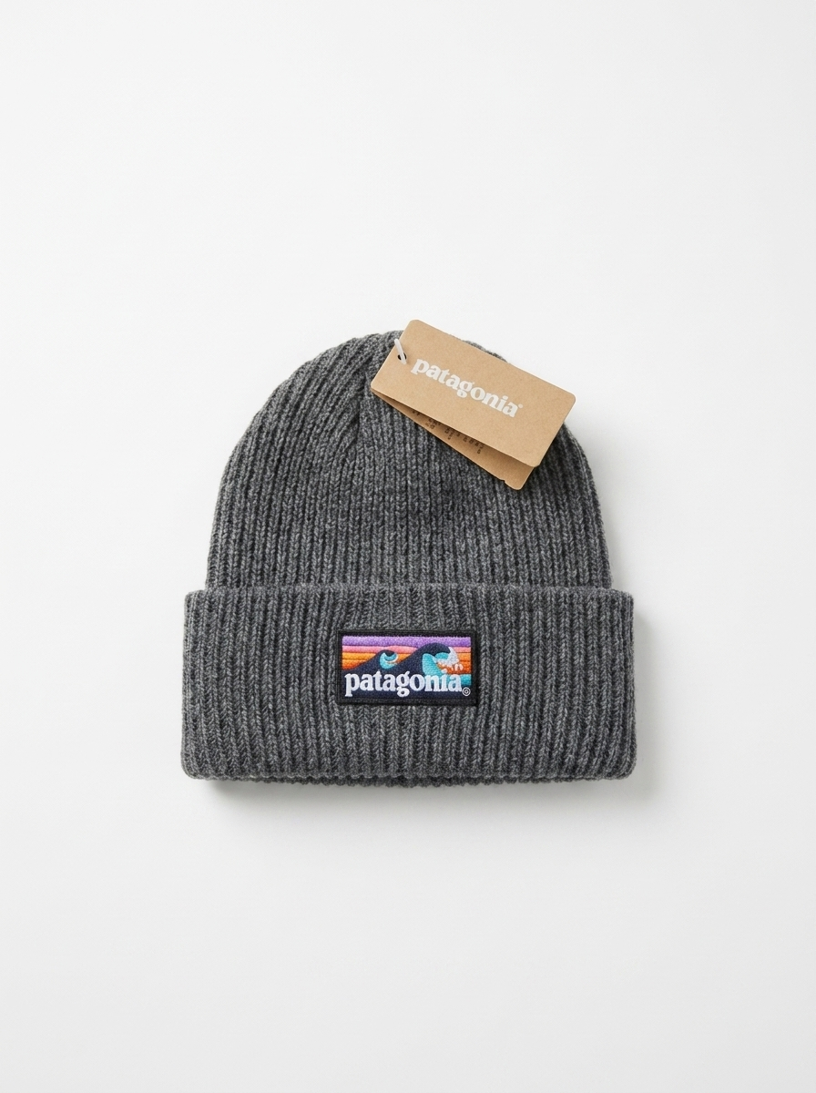 Patagonia Grey Fisherman’s Rolled Beanie One Size