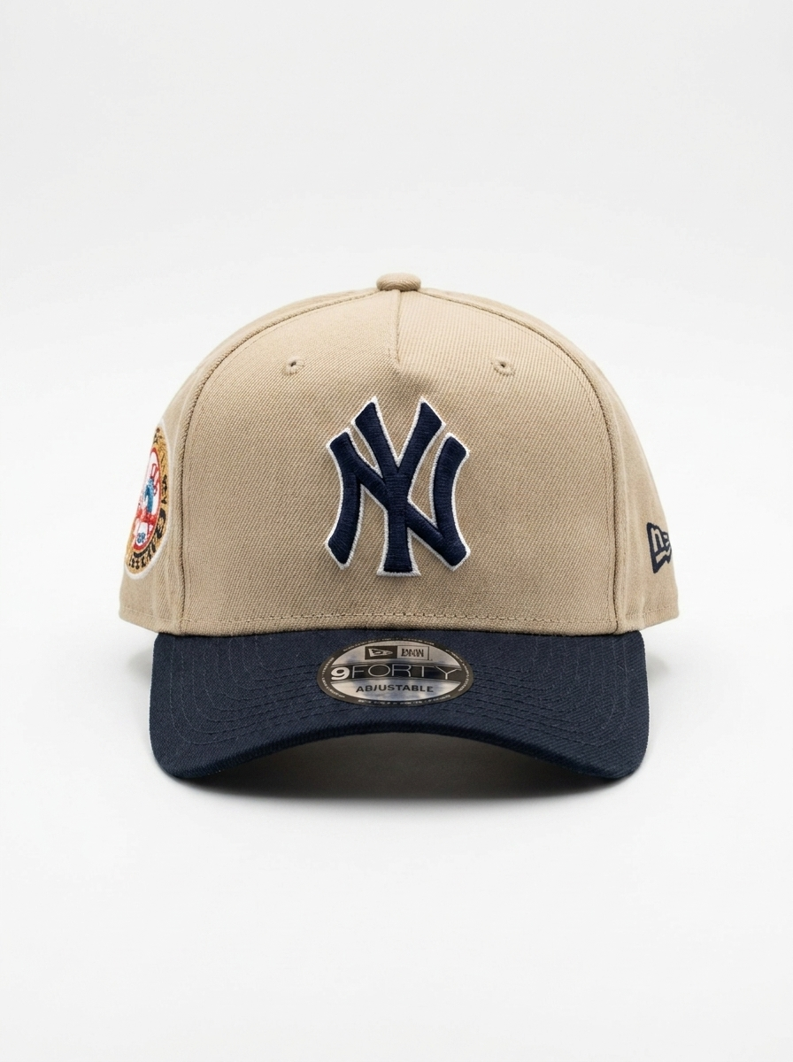 New Era Yankees 9FORTY Beige Curved Brim Baseball Cap
