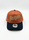 New Era Los Angeles Dodgers Rust Orange Script Trucker Hat