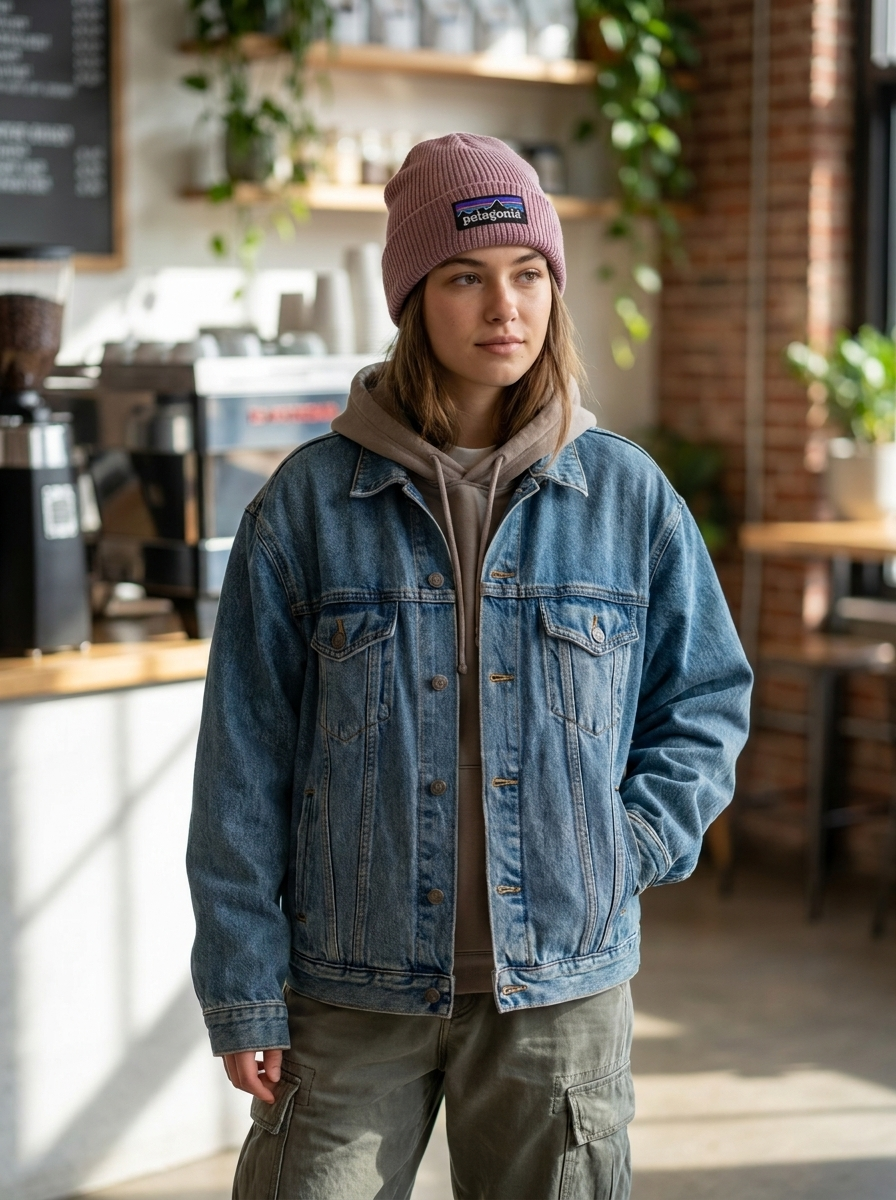 Patagonia Mauve Pink Fishermans Rolled Beanie