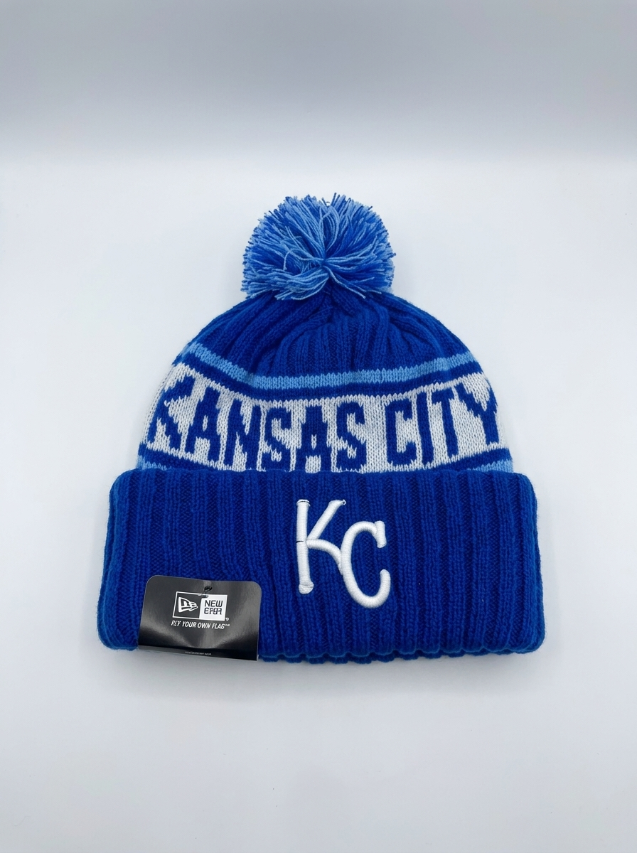 New Era Kansas City Royals Blue Pom Beanie