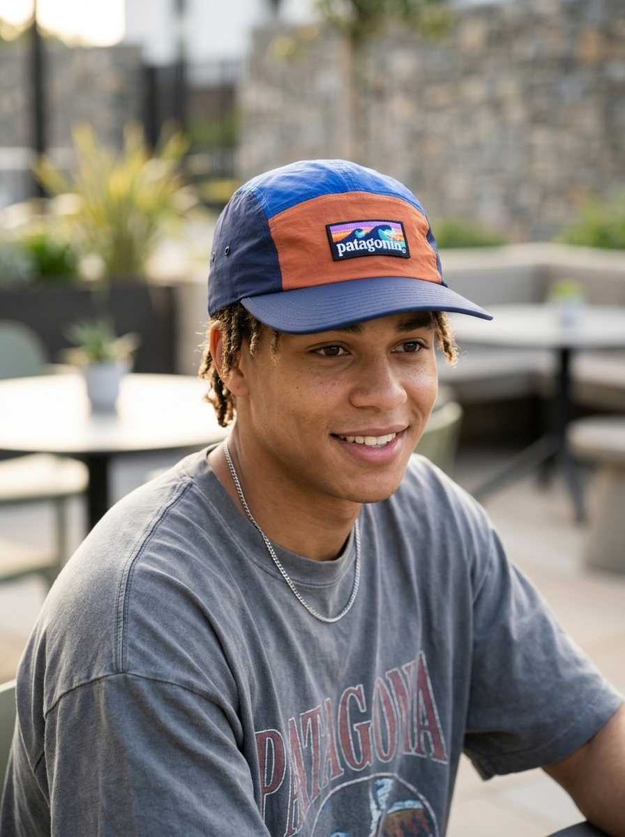 Patagonia Retro Wave Logo 5-Panel Performance Cap