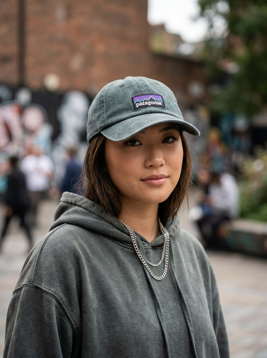 Patagonia P-6 Label Trad Cap Fatigue Green Baseball Cap