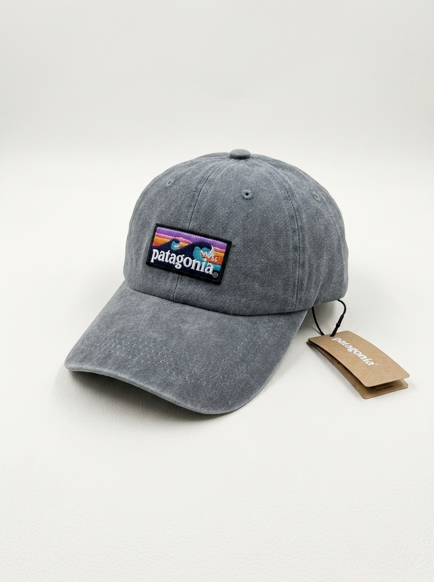 Patagonia Forge Grey Retro Wave Logo Baseball Cap