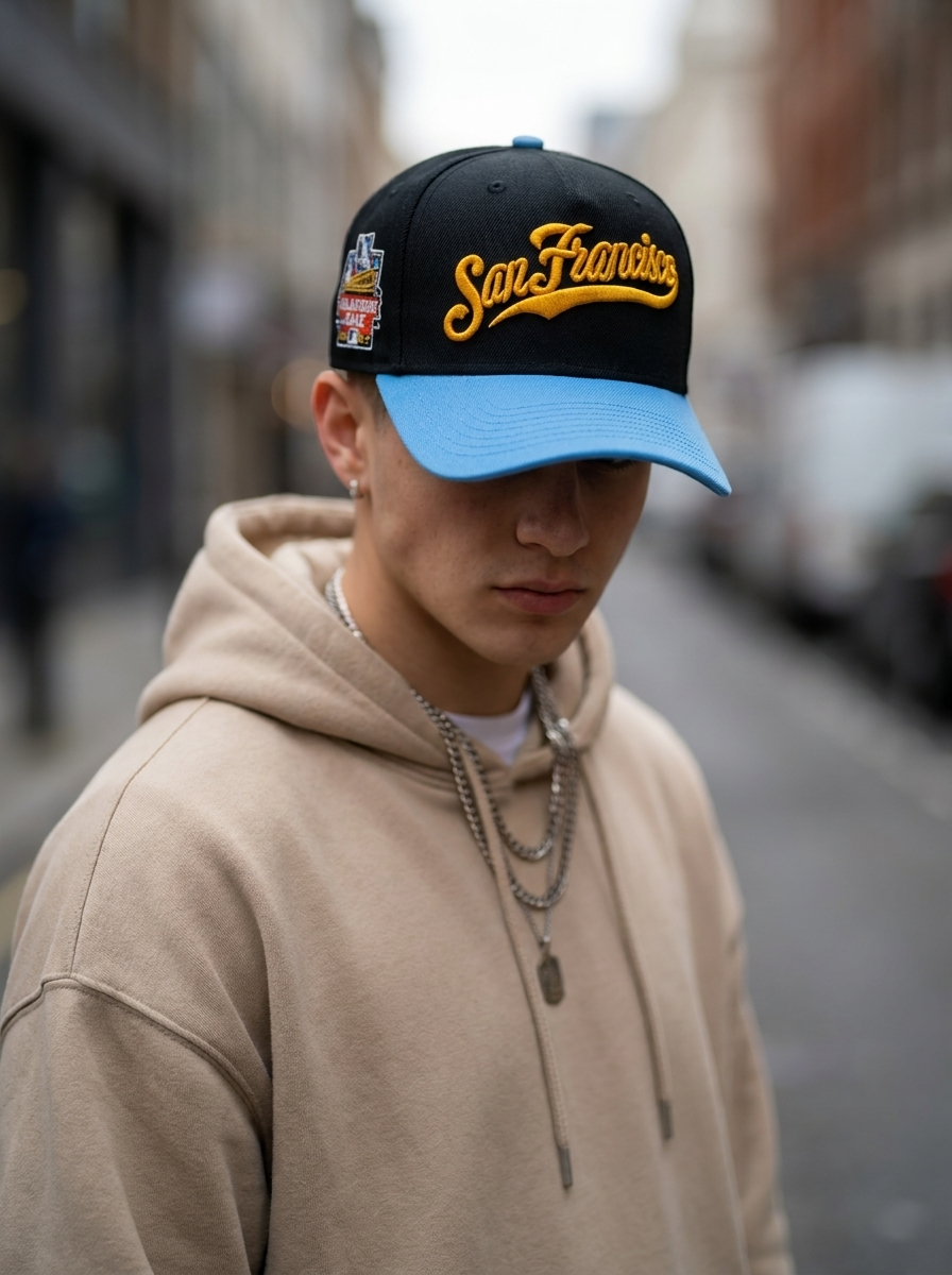 New Era San Francisco Navy/Blue Retro Script Baseball Hat