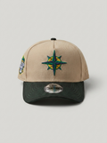 New Era Seattle Mariners Khaki & Green 9FORTY Snapback Cap