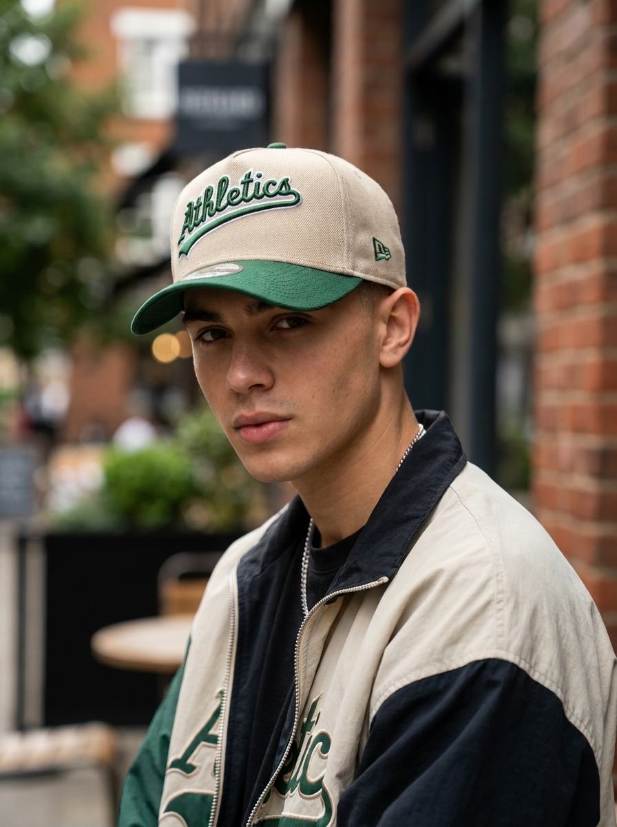 New Era 9FORTY Oakland Athletics Beige & Green Baseball Hat