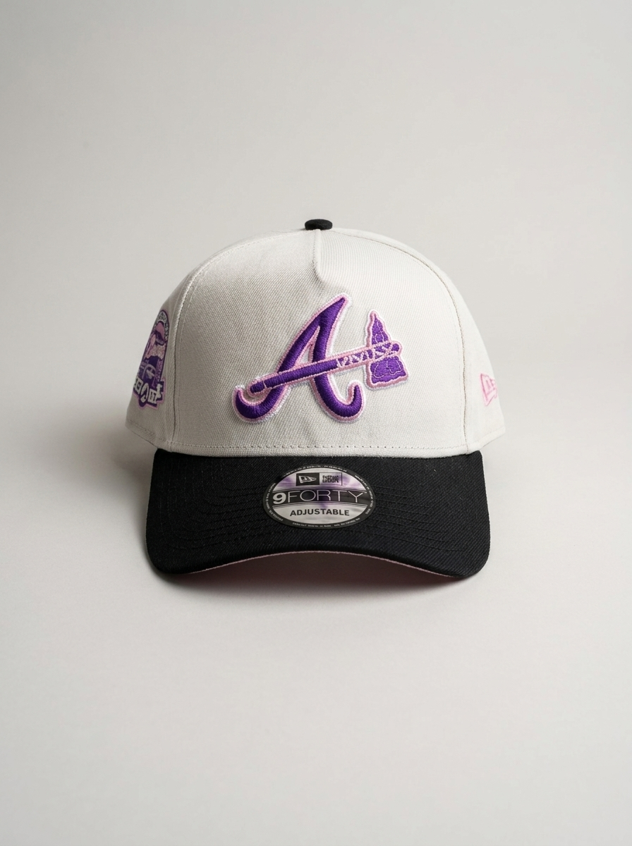 New Era Purple/White Atlanta Braves 9FORTY Adjustable Cap