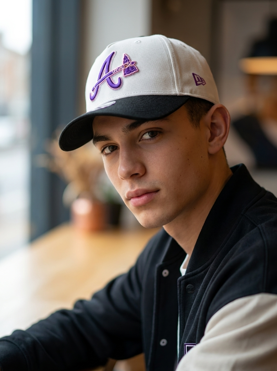 New Era Purple/White Atlanta Braves 9FORTY Adjustable Cap