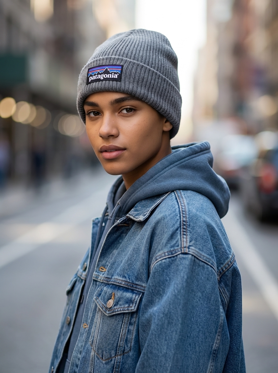 Patagonia Forge Grey Unisex Brodeo Cuff Beanie