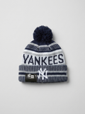 New Era New York Yankees Striped Knit Pom Beanie