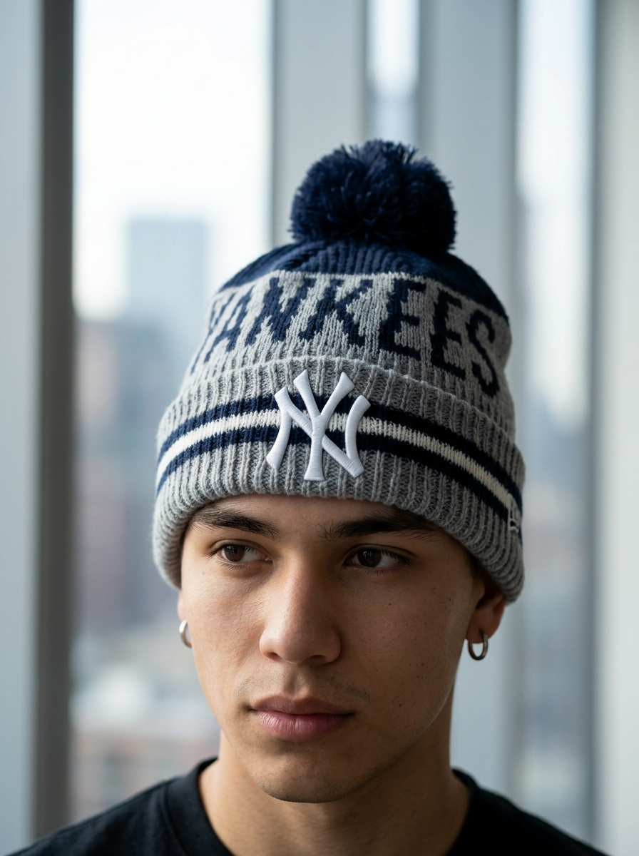 New Era New York Yankees Grey Cuffed Beanie