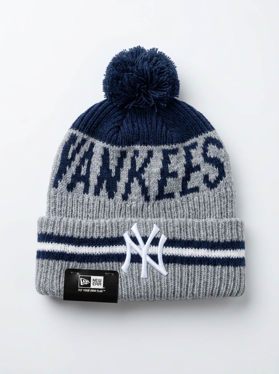 New Era New York Yankees Grey Cuffed Beanie