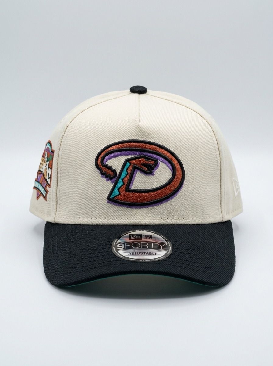 New Era Arizona Diamondbacks 9FORTY Cream & Black Cap