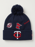 New Era Twins Multi-Patch Navy Winter Beanie