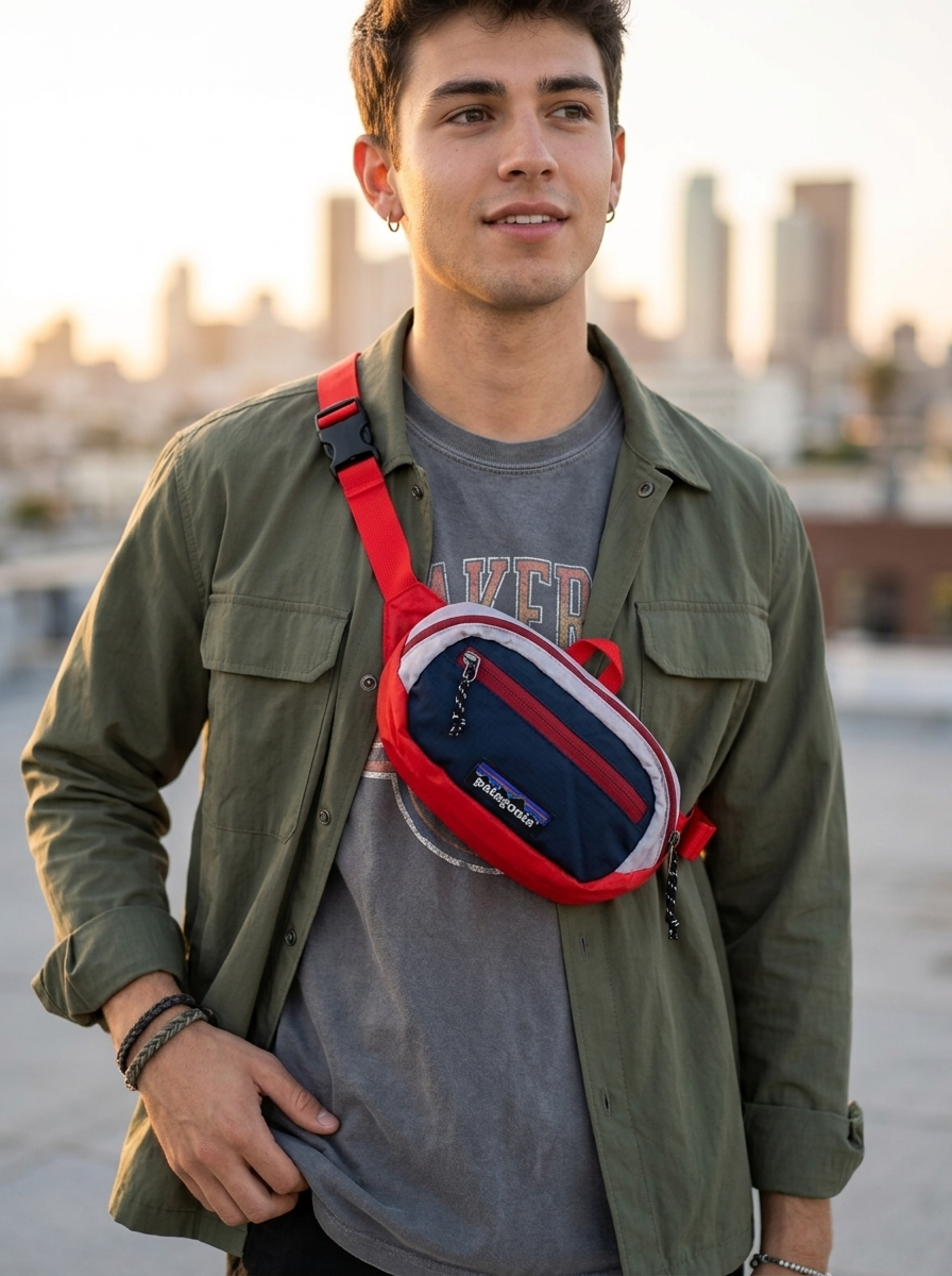Patagonia Ultralight Black Hole Navy/Red Mini Hip Pack