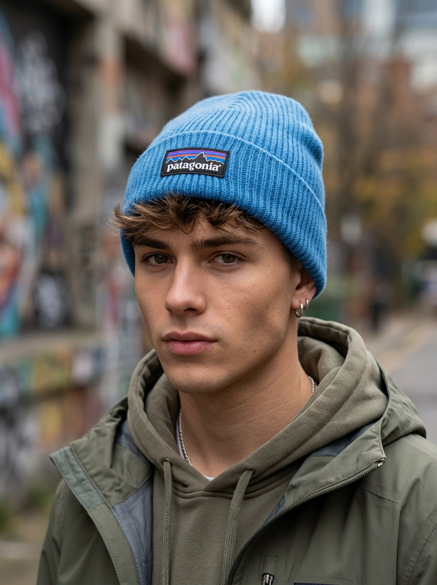 Patagonia Fisherman's Rolled Sky Blue Beanie
