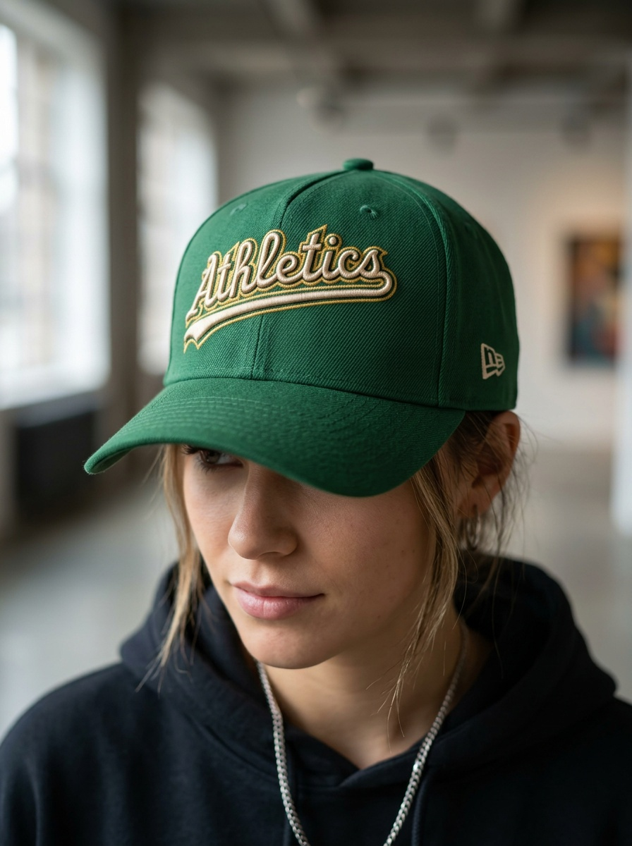 New Era 9FORTY Oakland Athletics Green Adjustable Cap