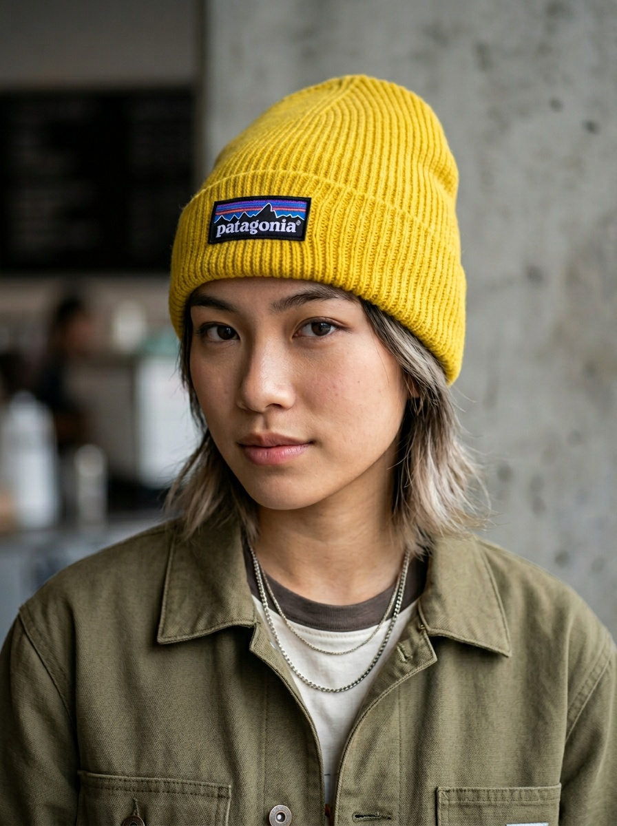 Patagonia Essential Ribbed Mustard Beanie